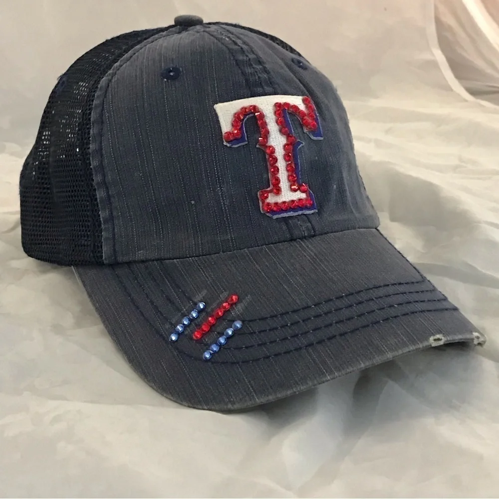 MLB Texas Ranger Women's Distressed Trucker Cap